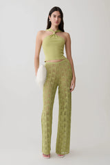 Glinda Crochet Pants - Light Olive