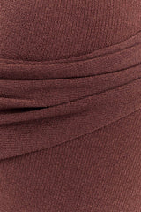 Alexius One Shoulder Knit Maxi Dress - Nutmeg