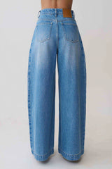 Bobby Oversized Jean With Front Pleat - Summer Blue