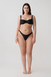 Clover Brazilian Bikini Bottom - Black