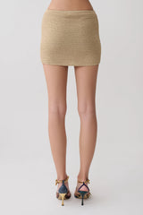 Stan Lurex Mini Skirt - Gold