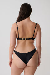 Clover Brazilian Bikini Bottom - Black