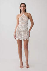 Marvin Crochet Mini Skirt - Ivory