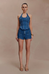 Meadow Denim Shorts - Dark Blue
