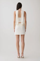 Misty Mid Rise Knit Mini Skirt - Ivory