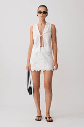 Tessa Broderie Mini Skirt - White