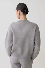 Lulu Oversized Knit Jumper - Grey Marle