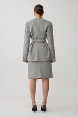 Amelie Tweed Midi Skirt - Houndstooth
