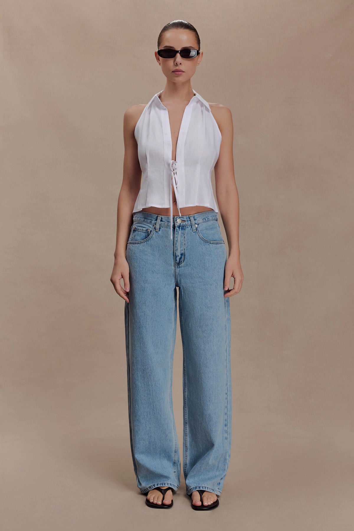 Scout Sleeveless Linen Shirt - White