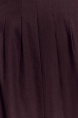 Aysha Buttoned Linen Midi Dress - Chocolate