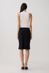 Greer Knee Length Skirt - Black
