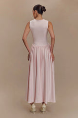 Sharon Scuba Jersey Midi Dress - Ballet Pink