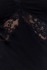 Electra Slinky Lace Maxi Dress - Black