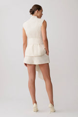 Alina Waist Tie Sleeveless Top - Stripe