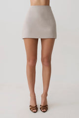 Laila Suiting Mini Skirt - Grey