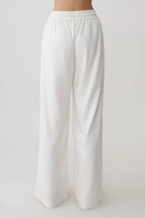 Selena Linen Straight Leg Pant - White