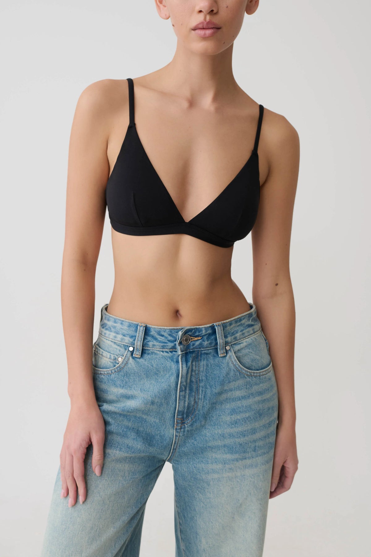 Kels Micro Triangle Bralette - Black