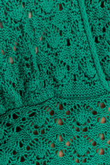 Deeliah Halterneck Crochet Maxi Dress - Emerald