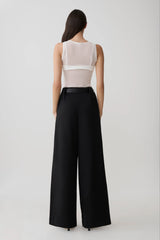 Arlo Wide Leg Suiting Trouser - Black
