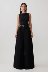 Bobby Oversized Jean With Front Pleat - Black