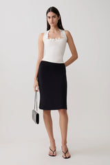 Greer Knee Length Skirt - Black