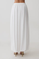 Banks Bubble Hem Midi Skirt - White