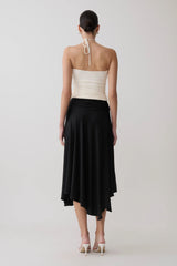 Luu Slinky Midi Skirt - Black