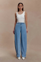 Flossie Multi Way Denim Jeans - Classic Blue